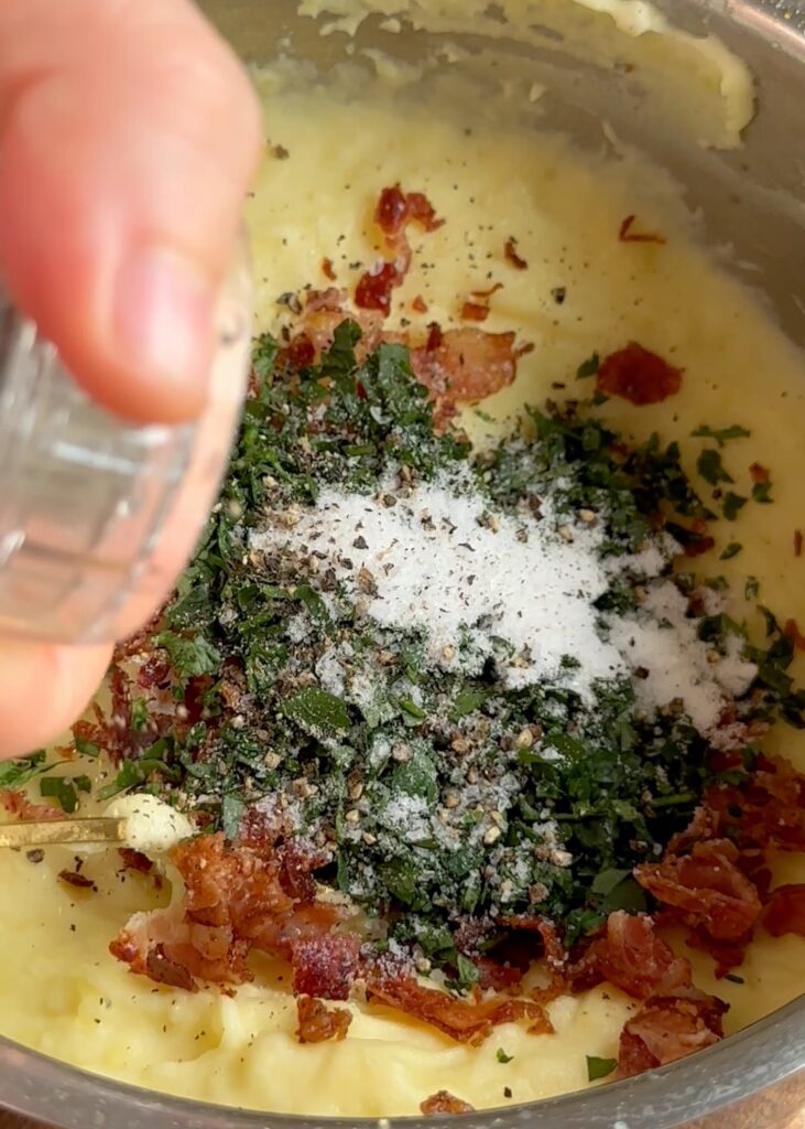 Mashed Potatoes with Bacon and Parmesan