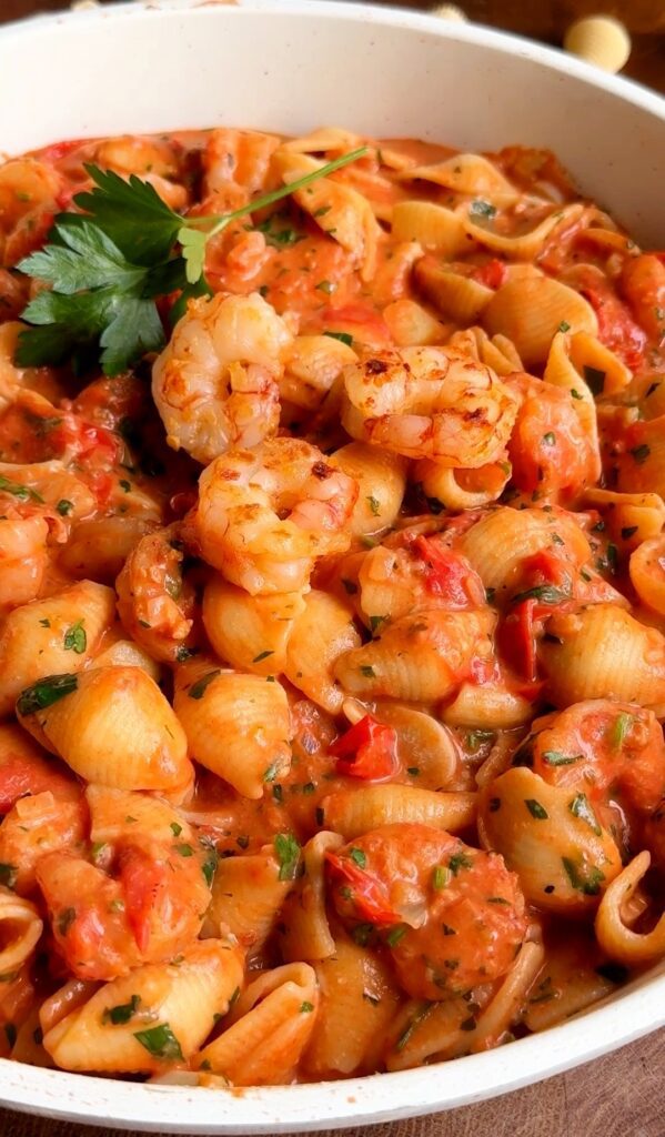 Shrimp Pasta with Cherry Tomatoes