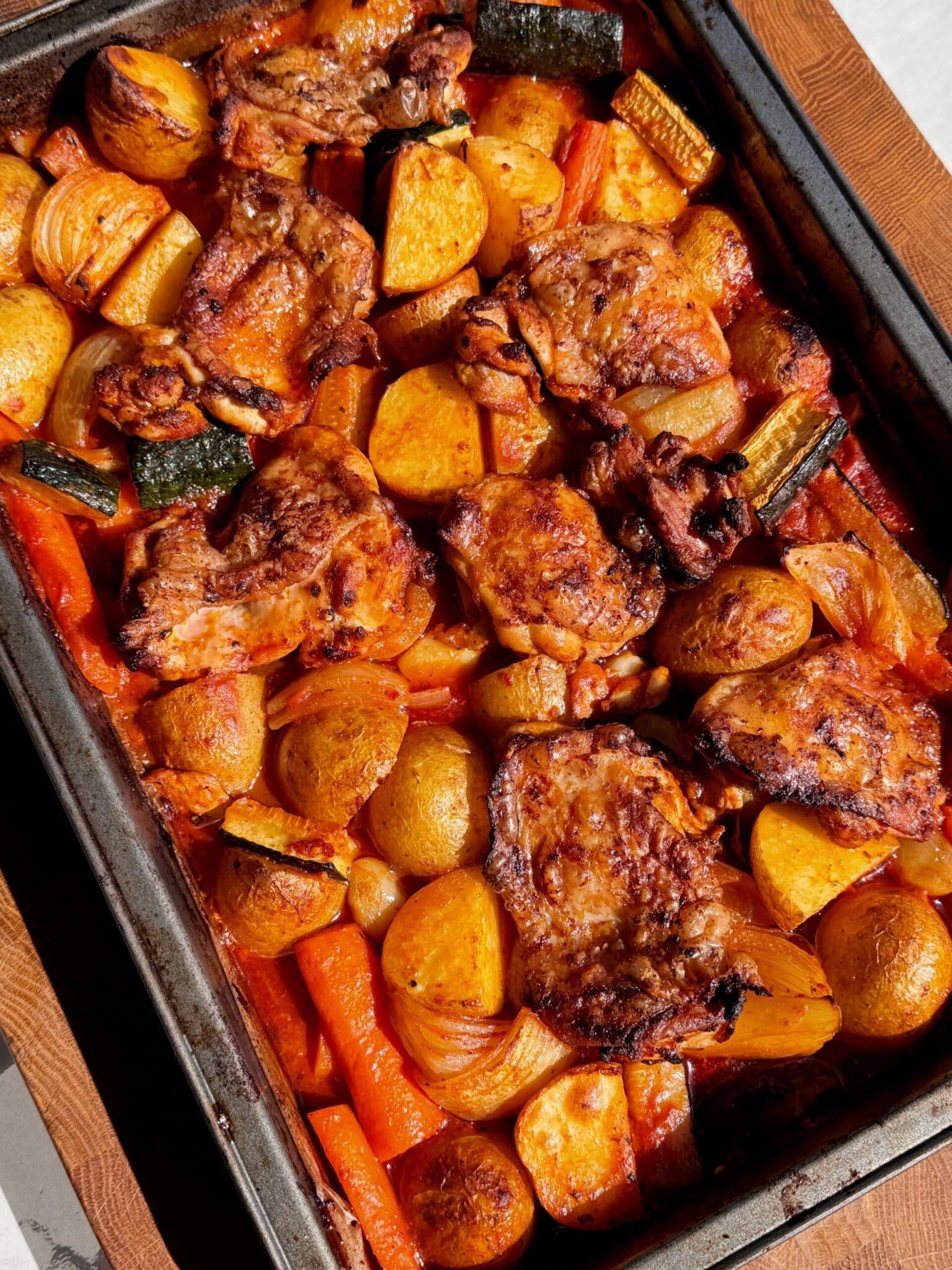 Roasted Chicken Thighs and Potatoes