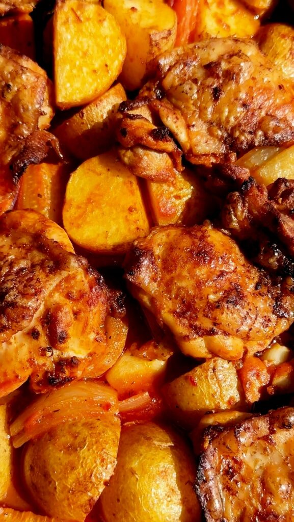 Roasted Chicken Thighs and Potatoes