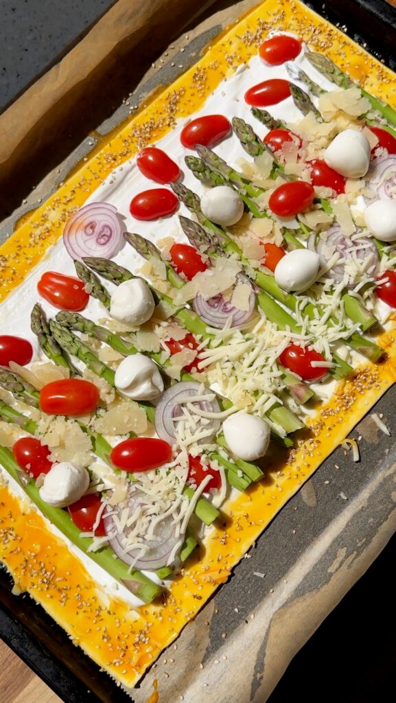 Cheesy Asparagus Puff Pastry Tart