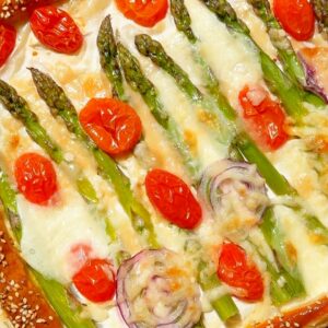 Cheesy Asparagus Puff Pastry Tart