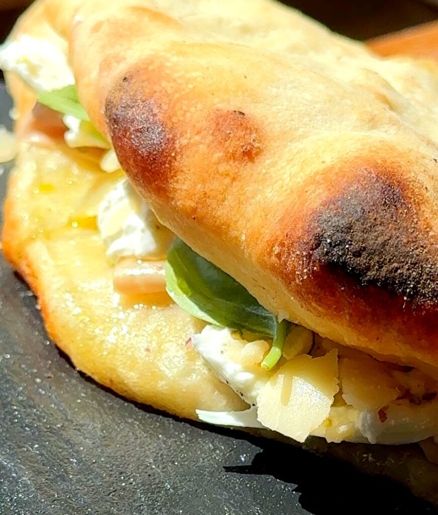 Mortadella Burrata Pizza Sandwich