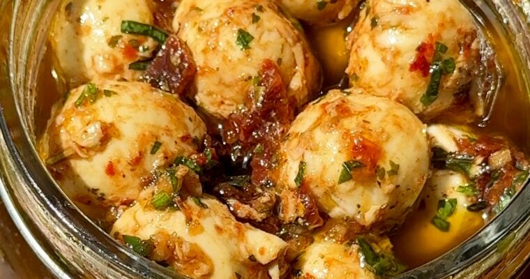 Olive Oil Marinated Mozzarella Balls