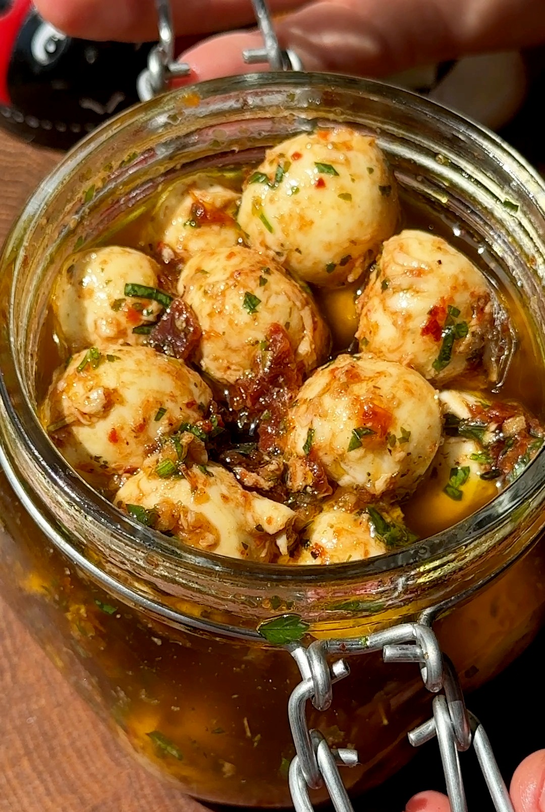 Olive Oil Marinated Mozzarella Balls