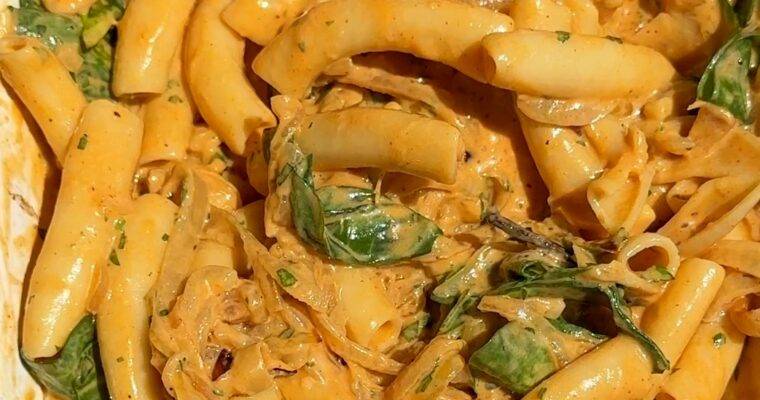 Baked Caramelized Onion Pasta