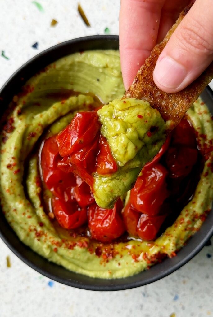 Avocado Dip with Roasted Tomatoes