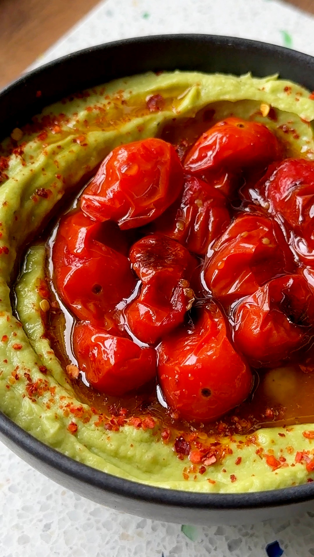 Avocado Dip with Roasted Tomatoes