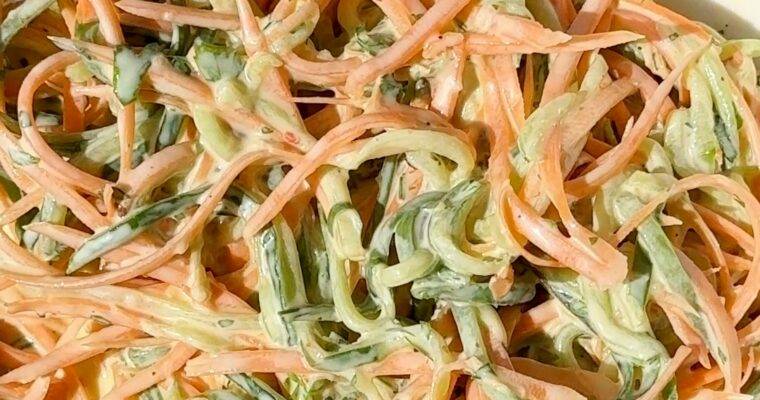 Creamy Cucumber and Carrot Salad