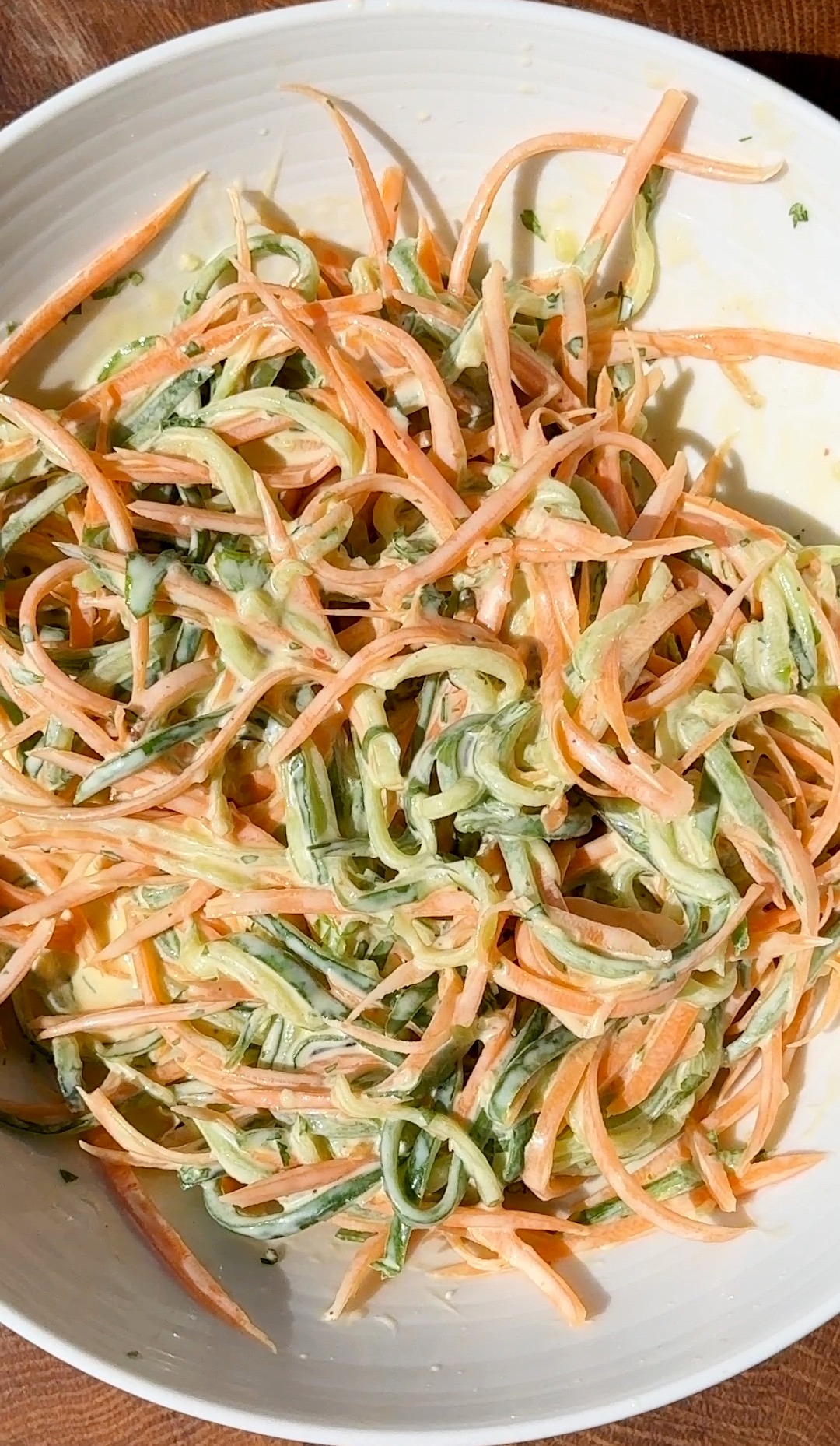 Creamy Cucumber and Carrot Salad