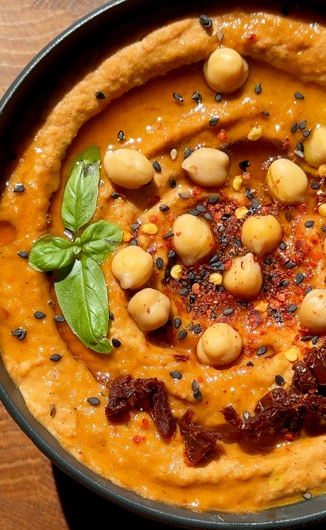 Creamy Sun Dried Tomato Hummus