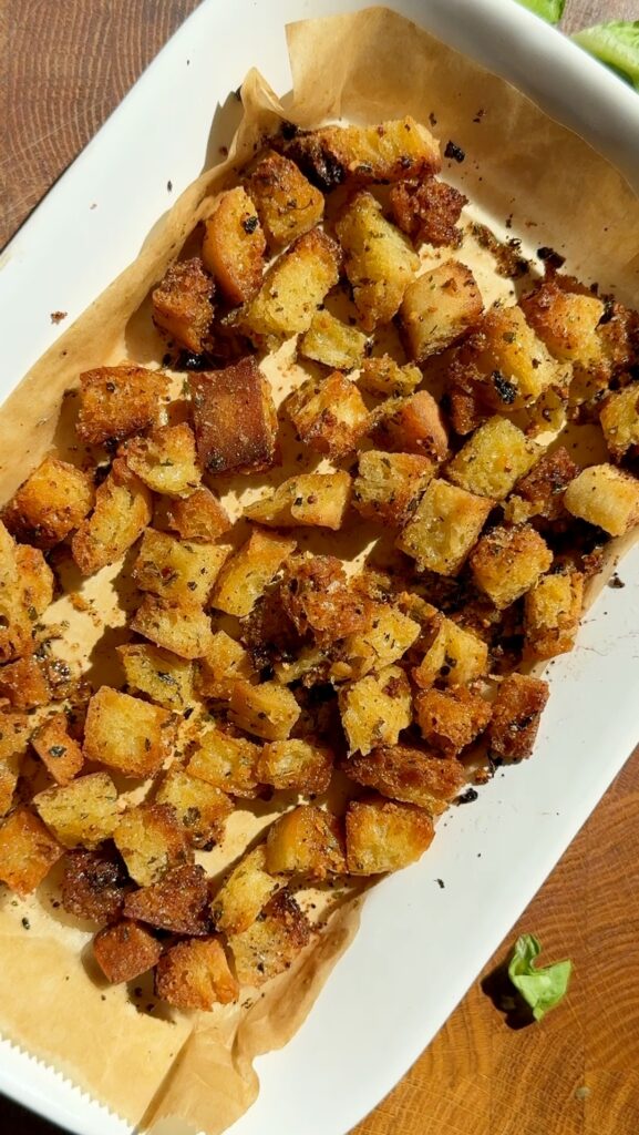 Caesar Salad Recipe - How to Make Croutons