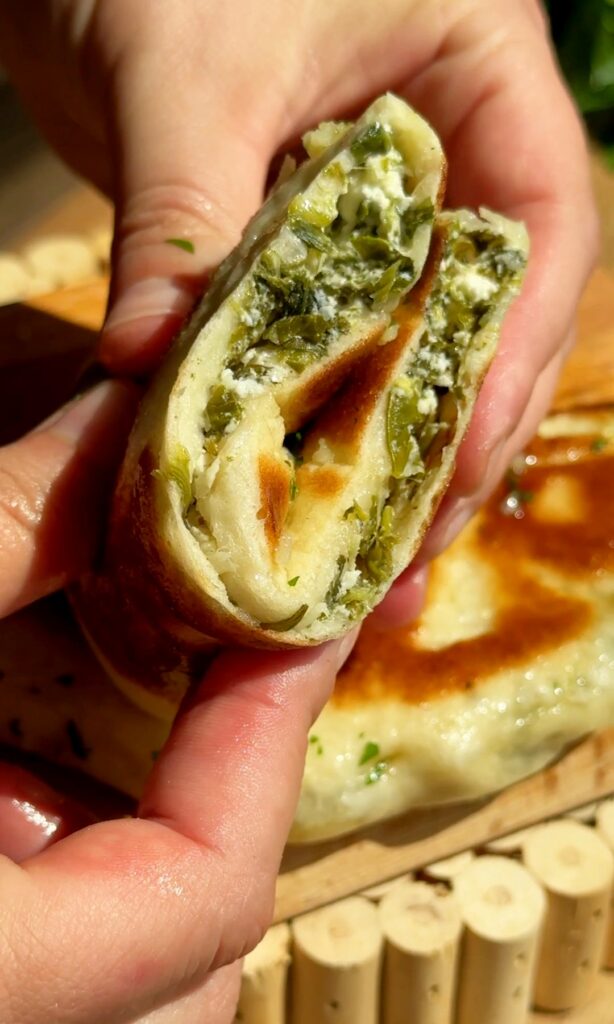 Feta Spinach Stuffed Flatbreads