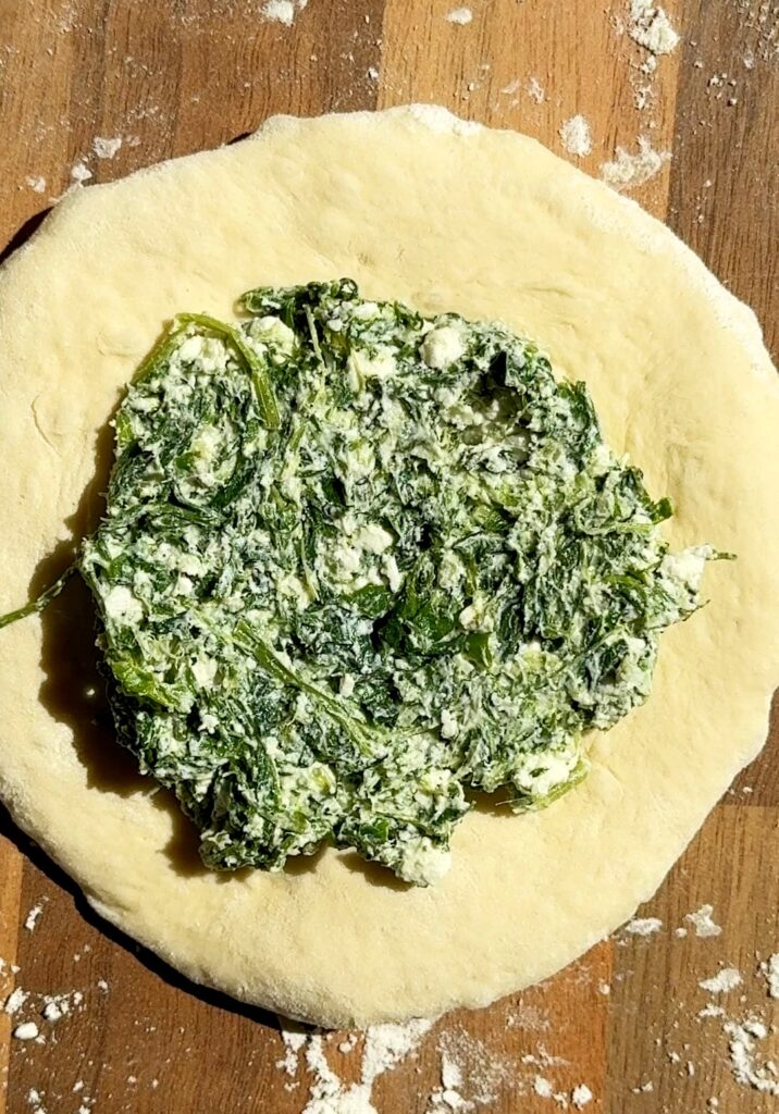 Feta Spinach Stuffed Flatbreads