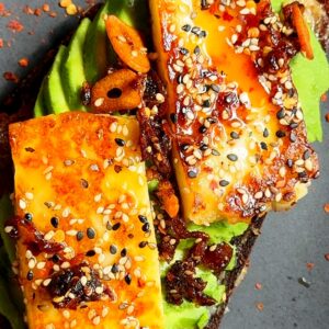 Spicy Honey Halloumi Avocado Toast