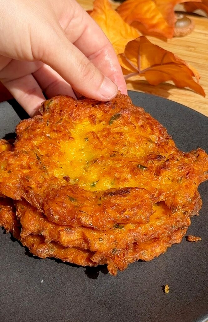 Crispy Butternut Squash Fritters with Garlic Dip