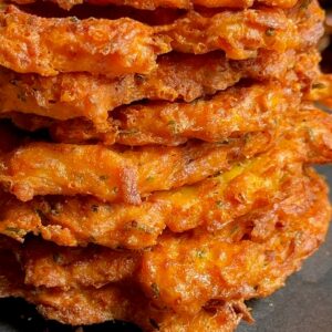 Crispy Butternut Squash Fritters with Garlic Dip