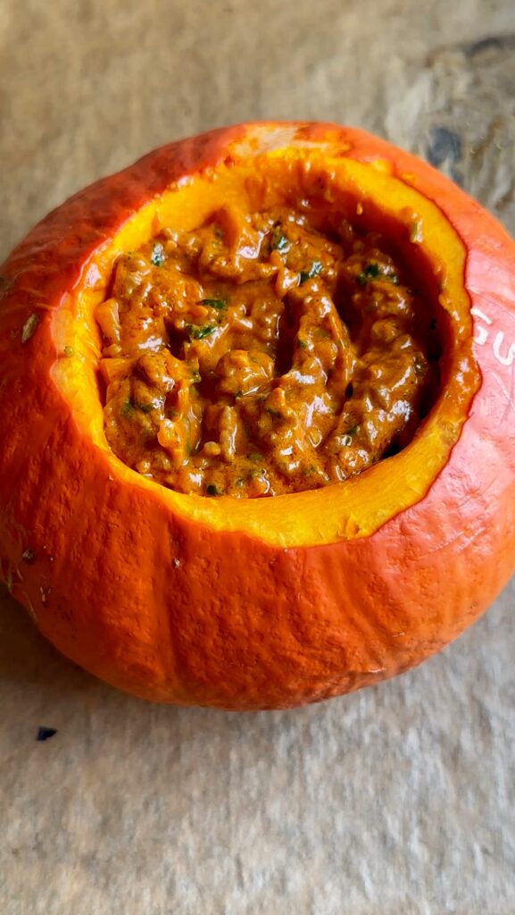 Stuffed Pumpkin with Minced Meat