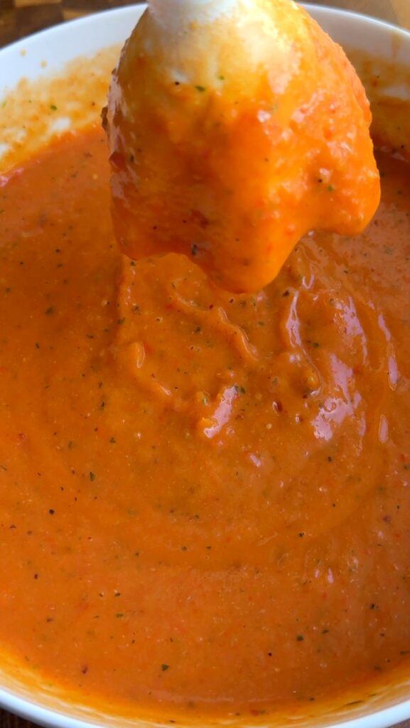 Creamy Roasted Cherry Tomato & Red Pepper Soup