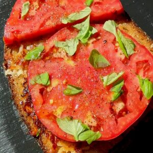 Honey Halloumi Tomato Toast