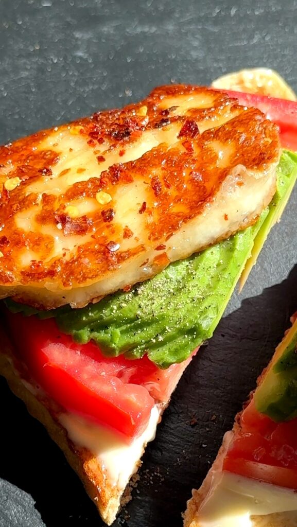 Avocado and Halloumi Toast