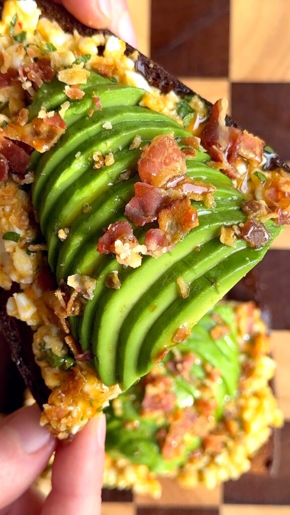 Avocado Egg Toast with Crispy Bacon