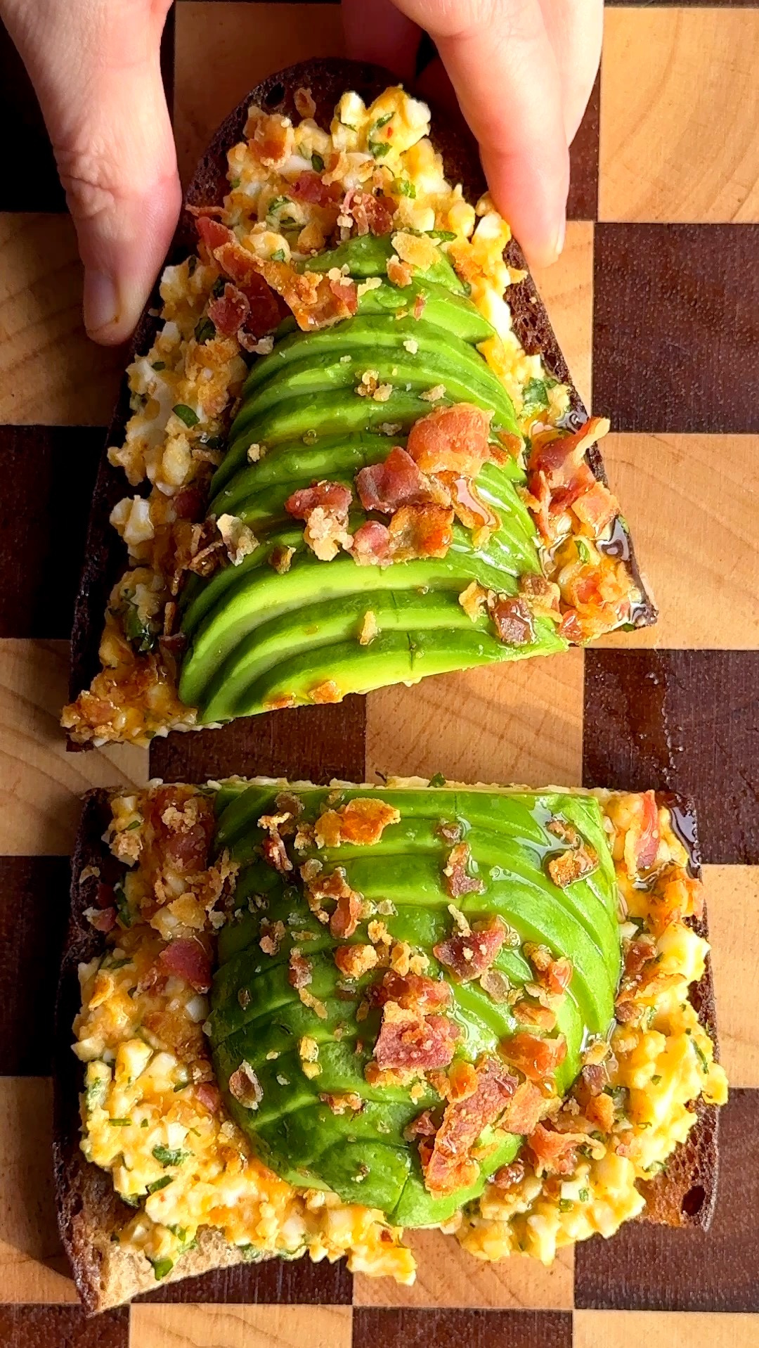 Avocado Egg Toast with Crispy Bacon