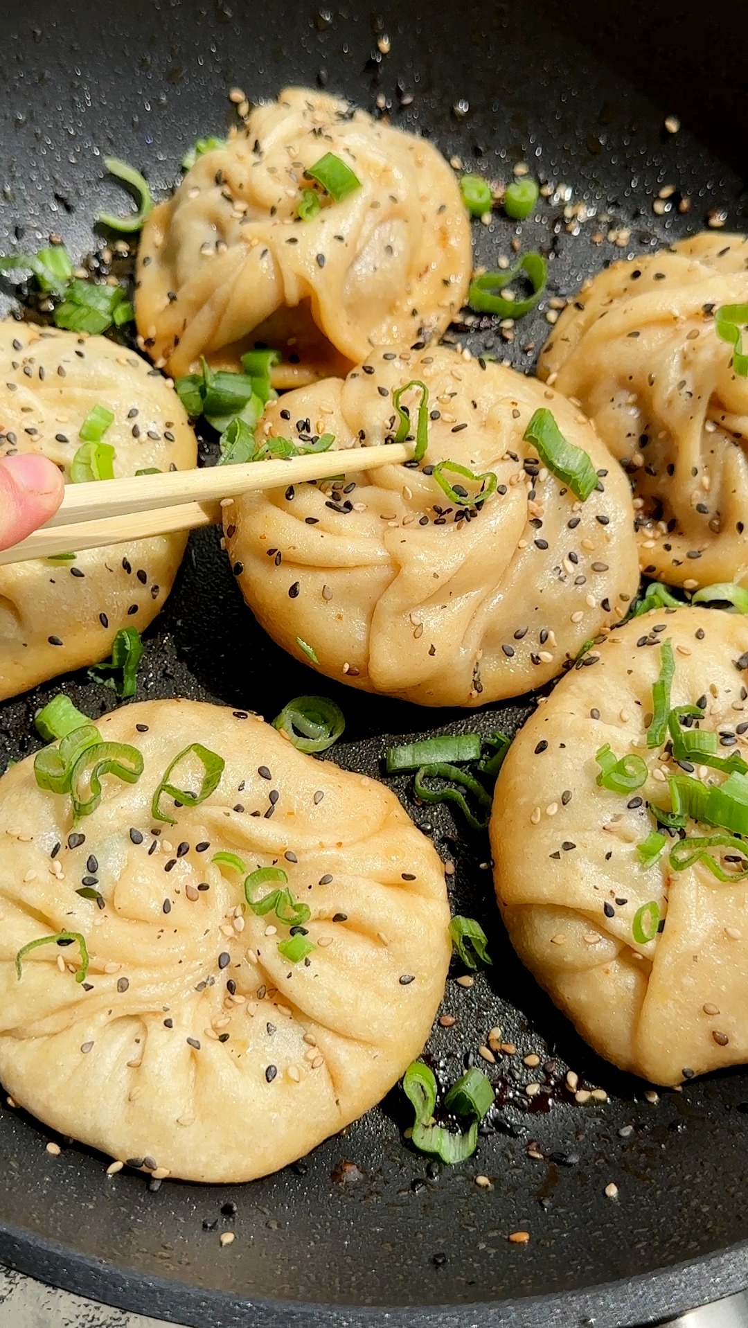 Chinese Steamed & Crispy Juicy Pork Buns