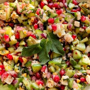 Spicy Cucumber Pomegranate Salad