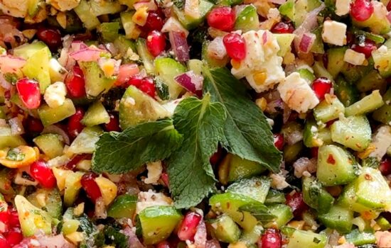 Spicy Cucumber Pomegranate Salad