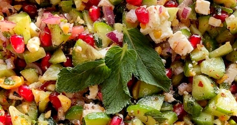 Spicy Cucumber Pomegranate Salad