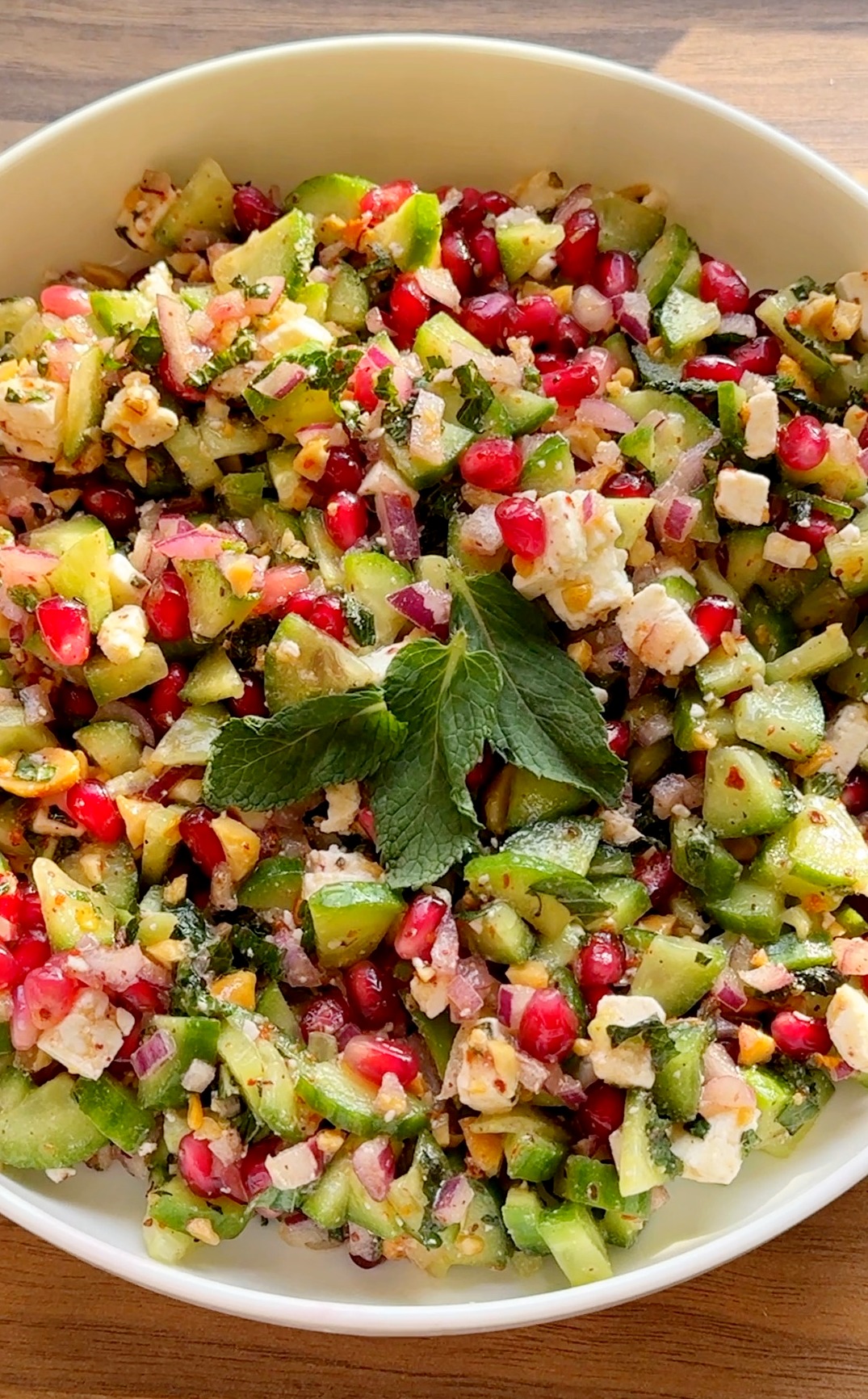 Spicy Cucumber Pomegranate Salad