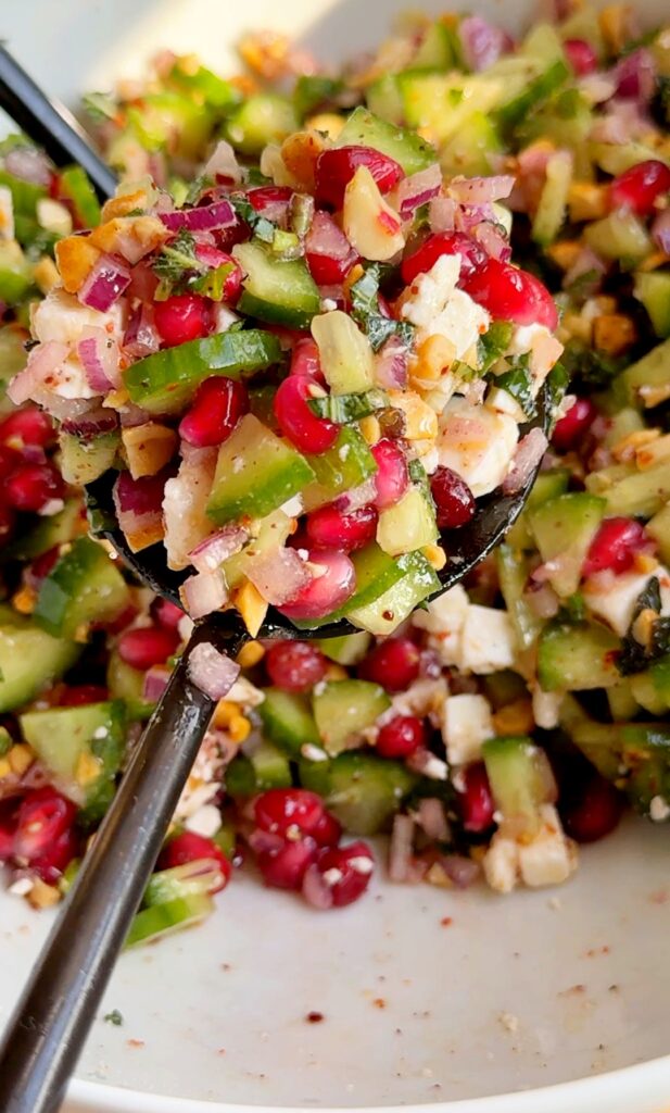 Spicy Cucumber Pomegranate Salad