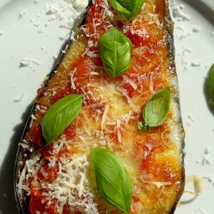 Baked Eggplant with Tomatoes and Mozzarella