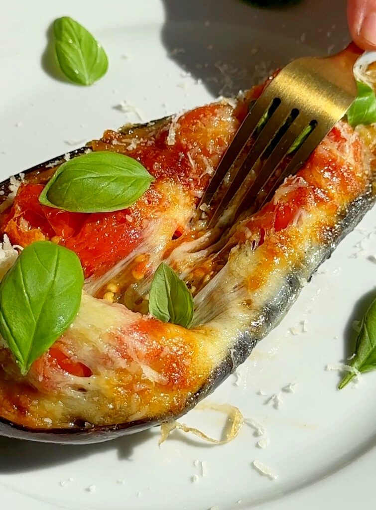 Baked Eggplant with Tomatoes & Mozzarella