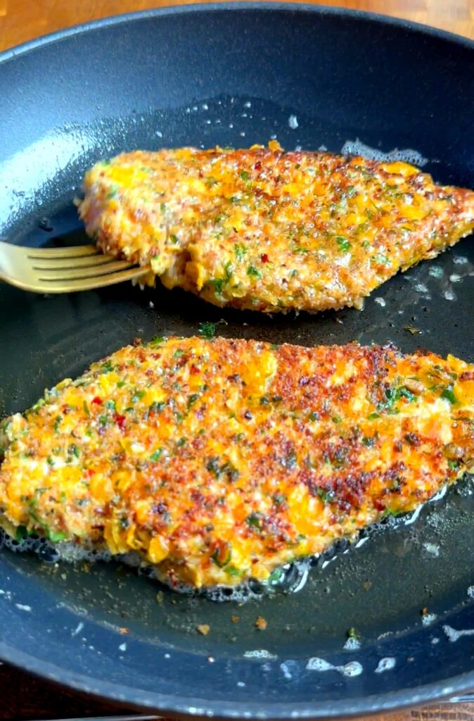 fry the Cornflake-Crusted Chicken Schnitzel