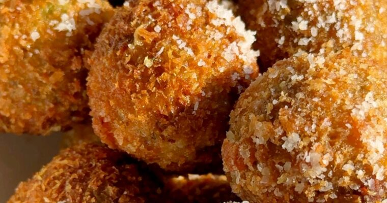 Crispy Parmesan-Crusted Broccoli Cheese Balls