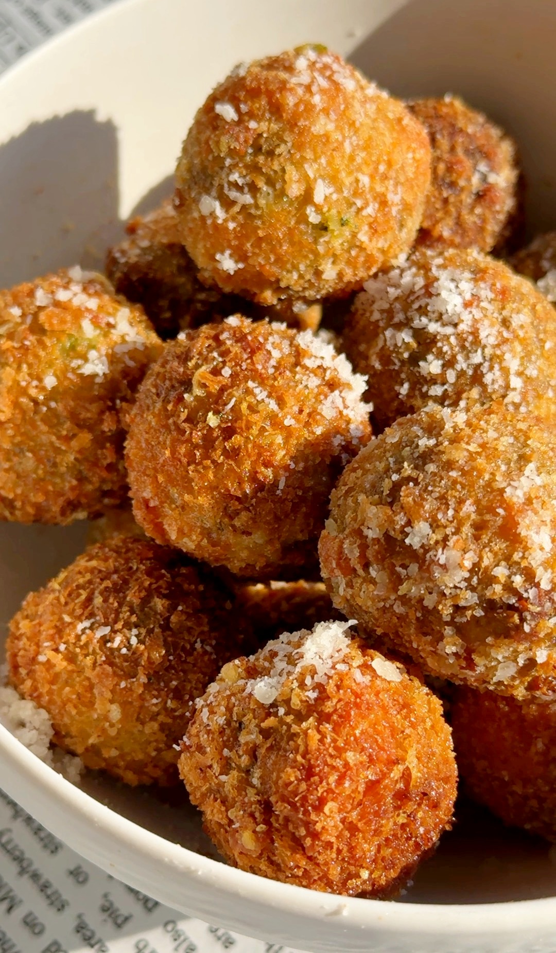 Crispy Parmesan-Crusted Broccoli Cheese Balls