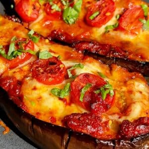 Baked Eggplant with Tomatoes and Mozzarella