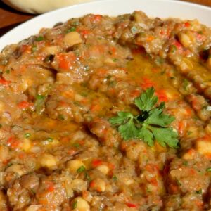 Roasted Eggplant And Chickpea Salad