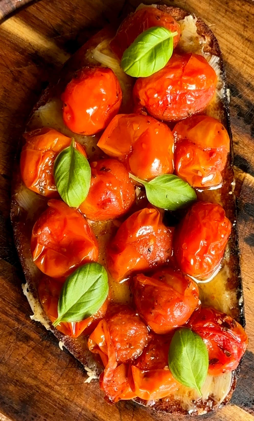 Roasted Garlic Tomato Toast