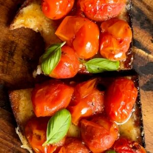Roasted Garlic Tomato Toast