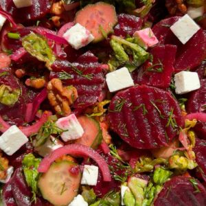 Easy Beet Salad with Feta and Cucumbers