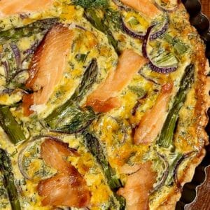 Smoked Salmon and Asparagus Quiche