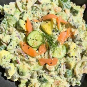 Creamy Cucumber and Smoked Salmon Salad