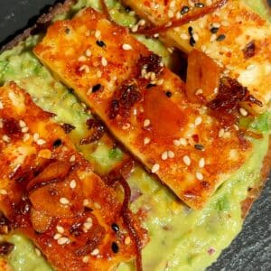 Guacamole Halloumi Toast