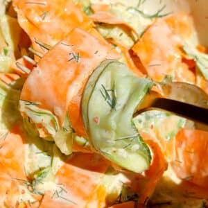 Carrot and Cucumber Ribbon Salad