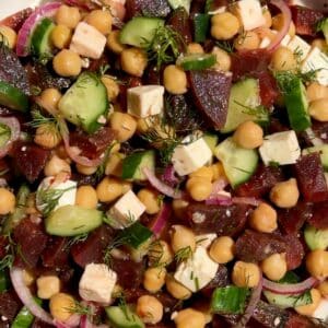 Beetroot Chickpea Salad with Feta