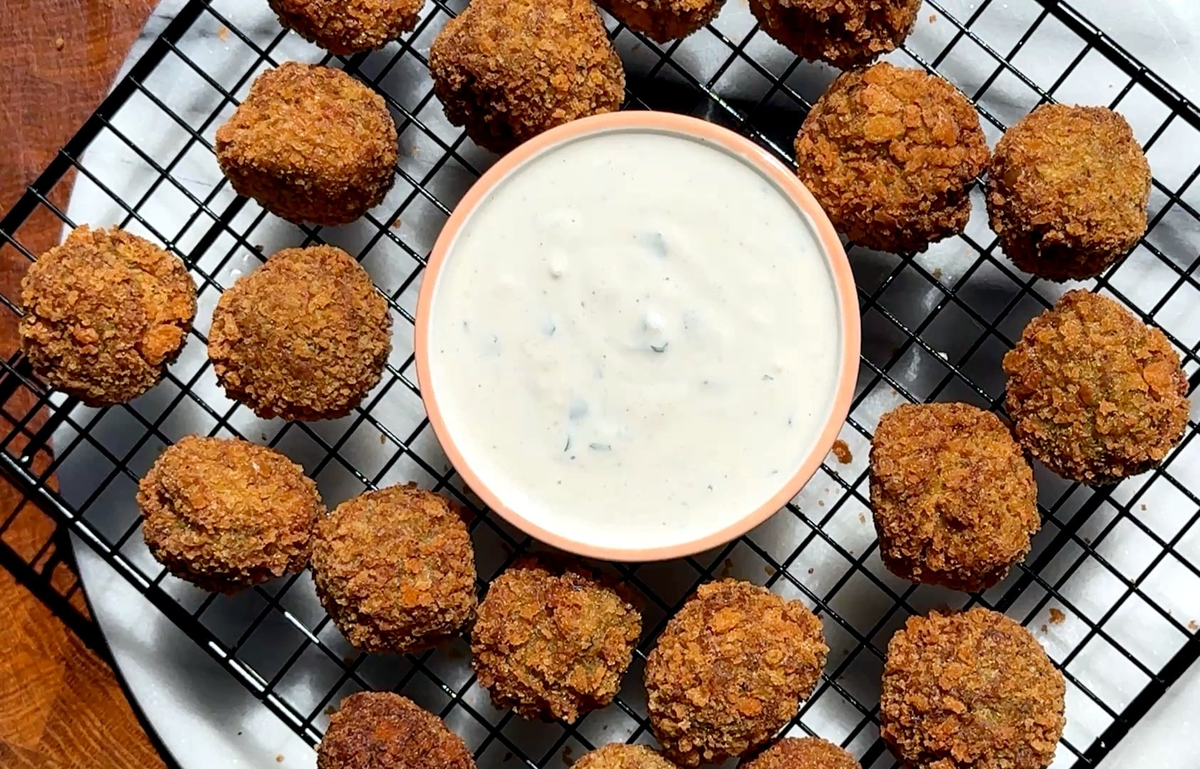 Homemade Zucchini Falafel