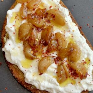 Garlic Confit Burrata Toast